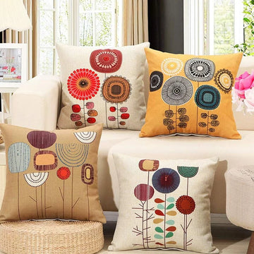 Artistic Flowers Cushion Covers (Pack of 4)