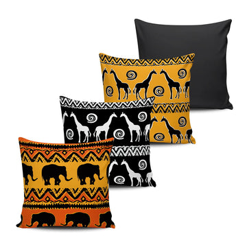 African Animals Cushion Covers (Pack of 4)