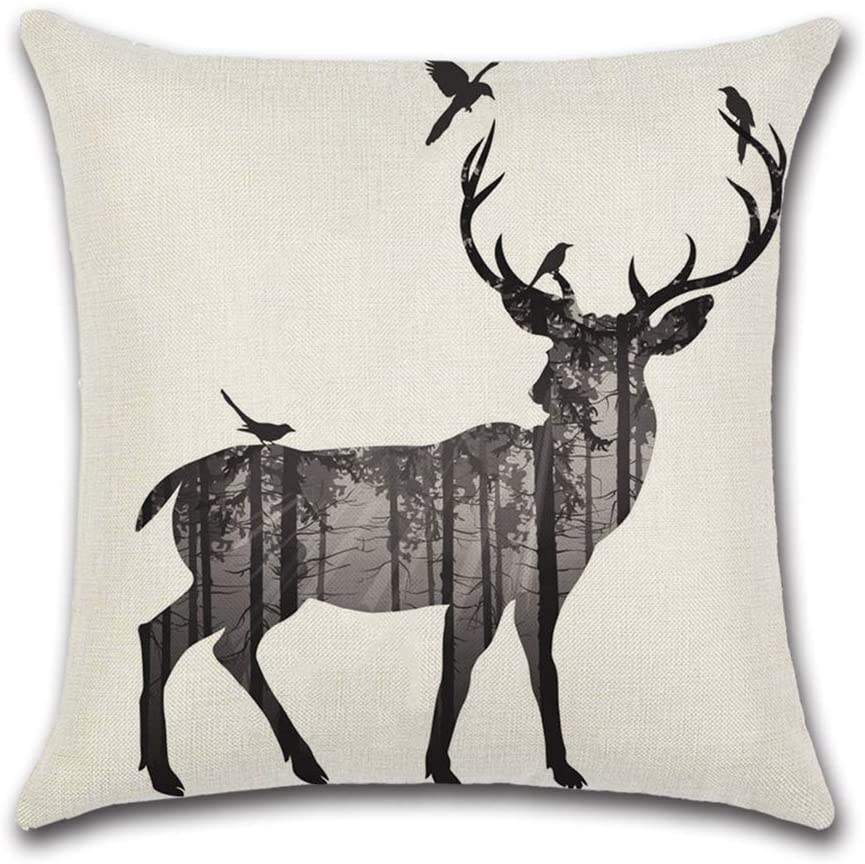 DEER SILHOUETTE CUSHION COVERS (PACK OF 4)