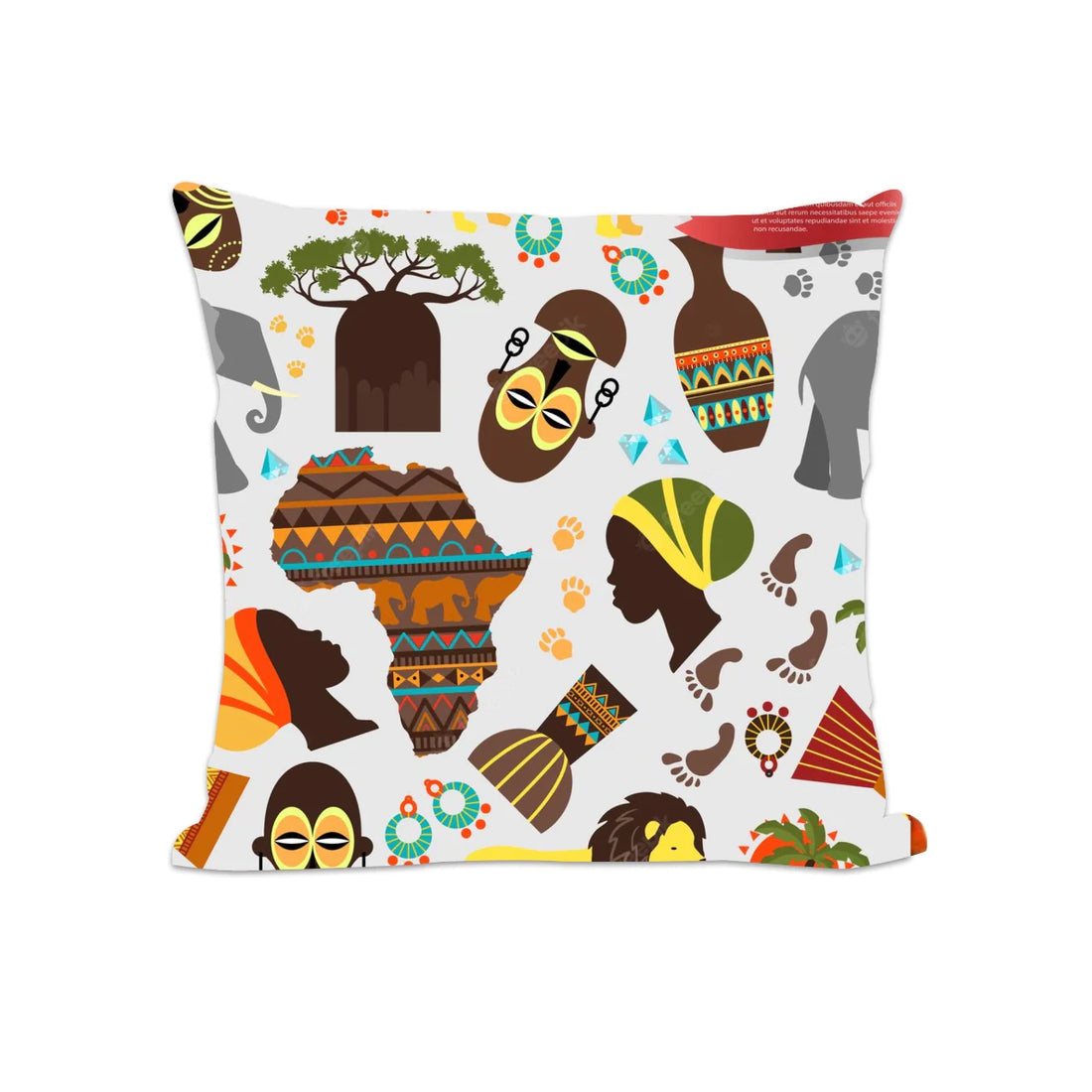 AFRICAN SCENE SCATTER CUSHION COVERS (PACK OF 6)