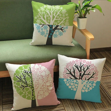 SNOWFLAKE FLOWER TREE CUSHION COVERS (PACK OF 3)